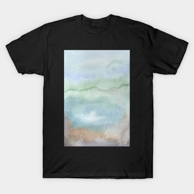 Dreamy Watercolor texture with Earth Colors T-Shirt by Sandraartist